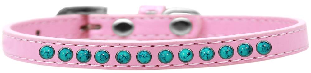Southwest Turquoise Pearl Size 10 Light Pink Puppy Collar